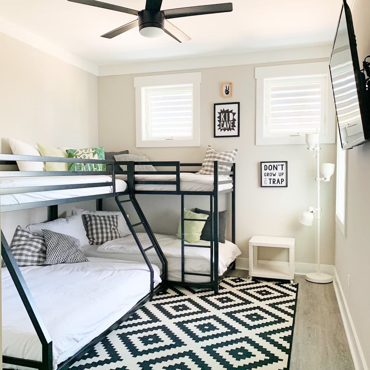 Kid Cave bunk beds — twin-over-double and twin-over-twin