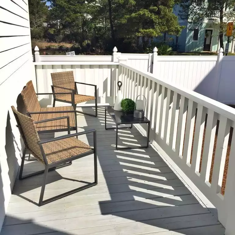 Back deck for morning coffee